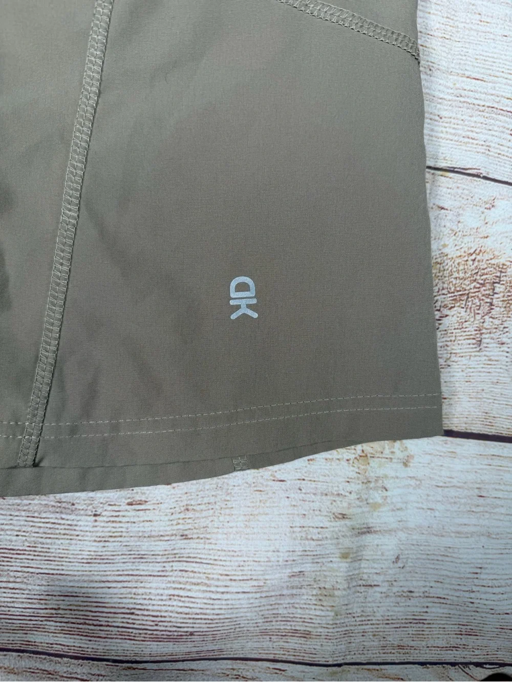 LDA Gorpcore Granola Outdoors‎ Hiking Khaki Mini Skirt with Burgundy Drawstring